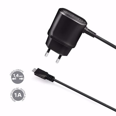 Immagine di TRAVEL CHARGER 1A MICROUSB BLACK